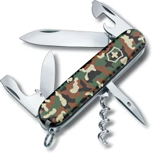 Victorinox Spartan Swiss Army Knife, 12 Functions, Swiss Made Pocket Knife with Corkscrew, Can Opener and Screwdriver - Camouflage