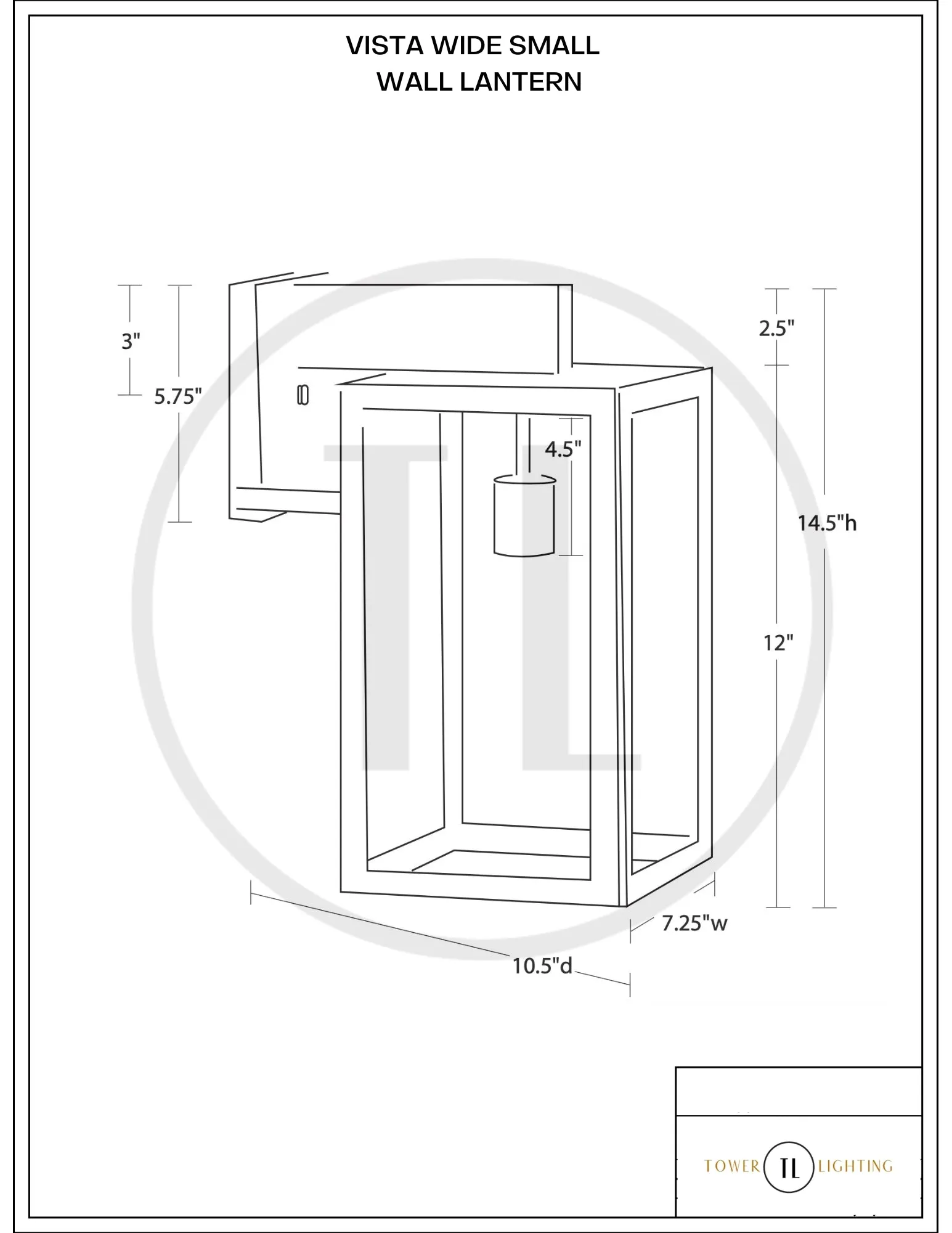 Vista Wall Wide Lantern
