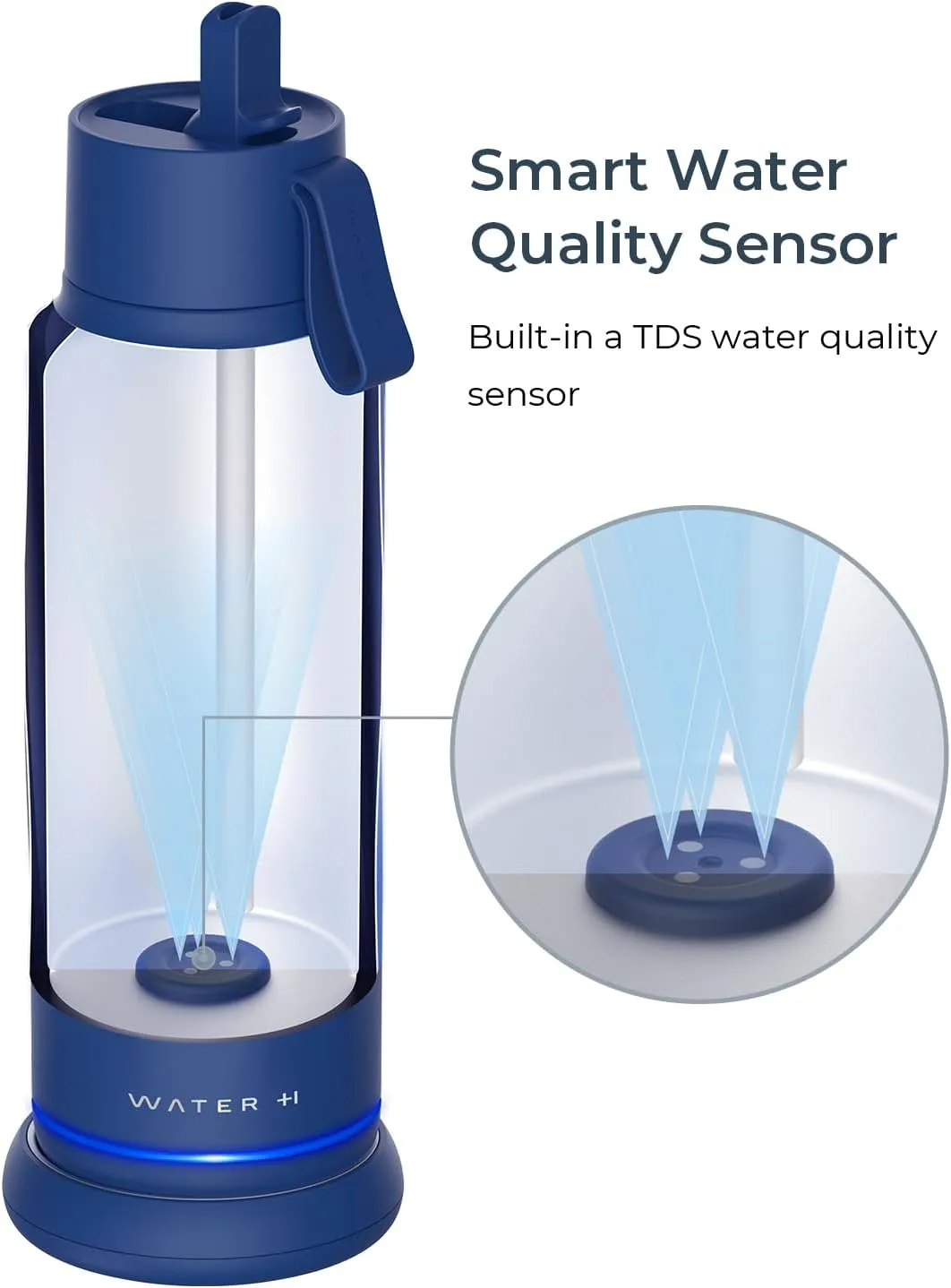 Vita Smart Water Bottle with Reminder to Drink Water, BPA-Free Vacuum Insulated Water Bottles with Straw, Bluetooth Intake Water Tracking Bottle, Ideal for Gift (18 oz)