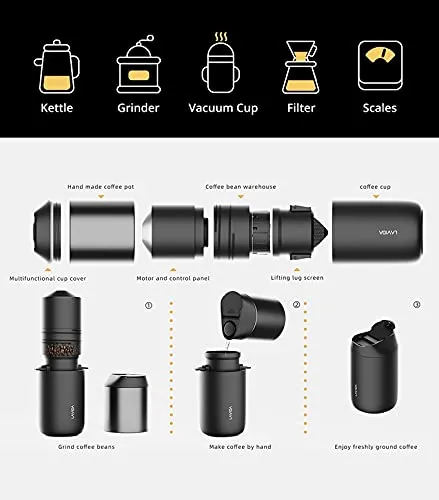VIVALAVIDA LAVIDA Portable Espresso Small Coffee Maker