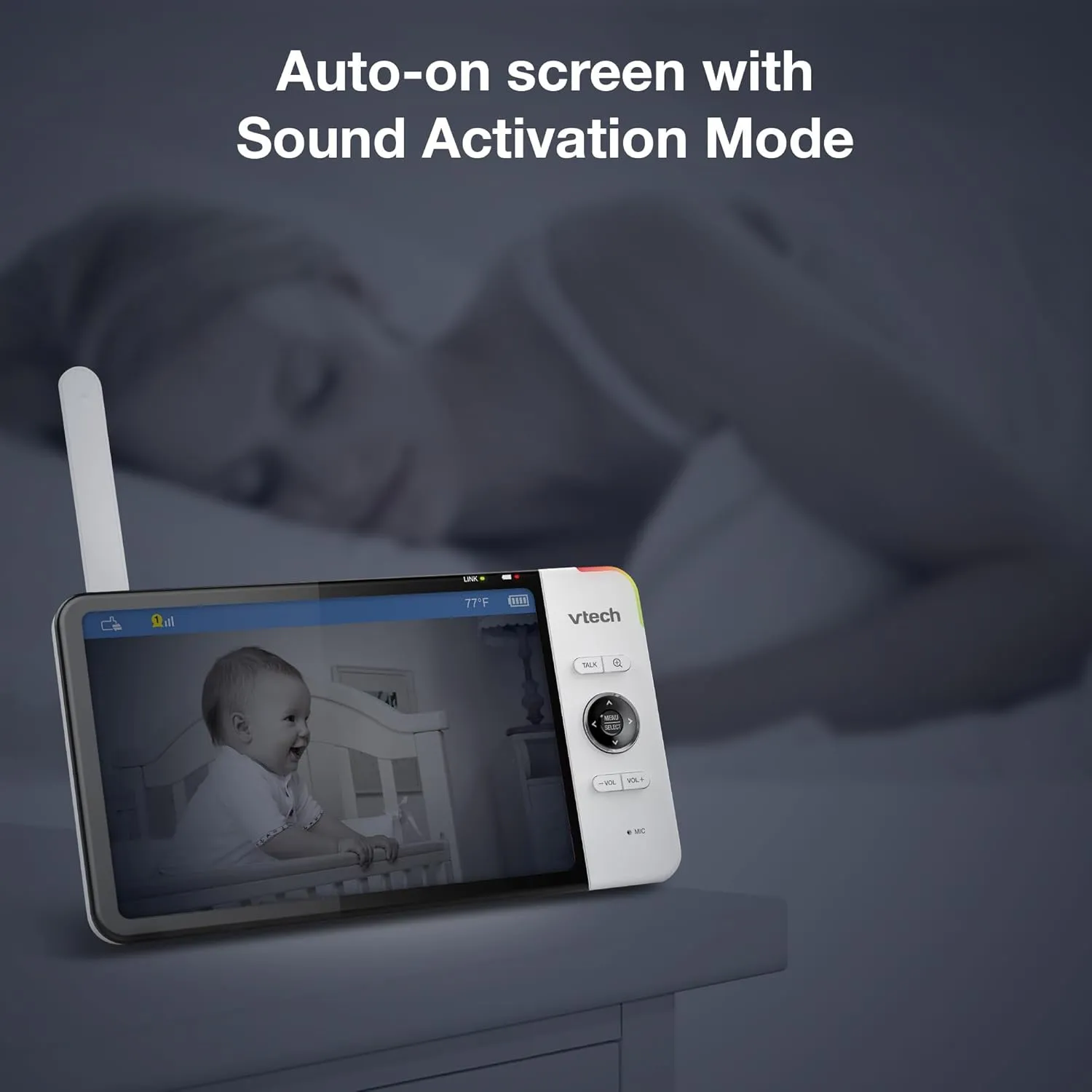 VTech VM919HD (Upgraded) Video Monitor with 7'' 720p Screen,360 Panoramic Viewing, 110 Wide-Angle View,Night Vision, Up to 1000ft Range, Secured Transmission No WiFi