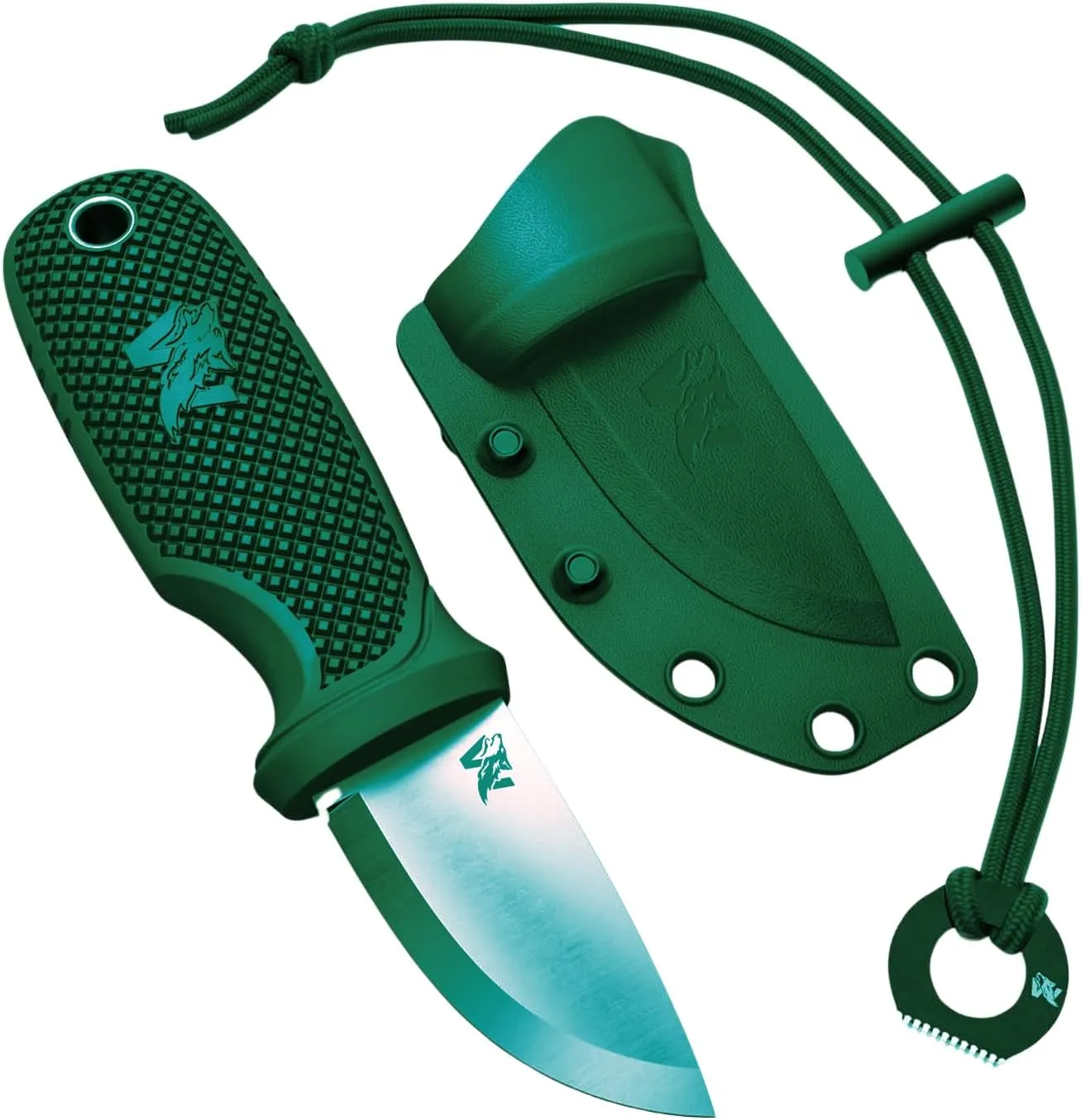 W-MINI 2 - EDC Neck Knife with Sheath and Necklace - Small EDC Fixed Blade Knife Necklace and Belt Clip - Pocket Fixed Blade Knives - Full Tang Neck Knife with Sheath Tactical   Fire Starter