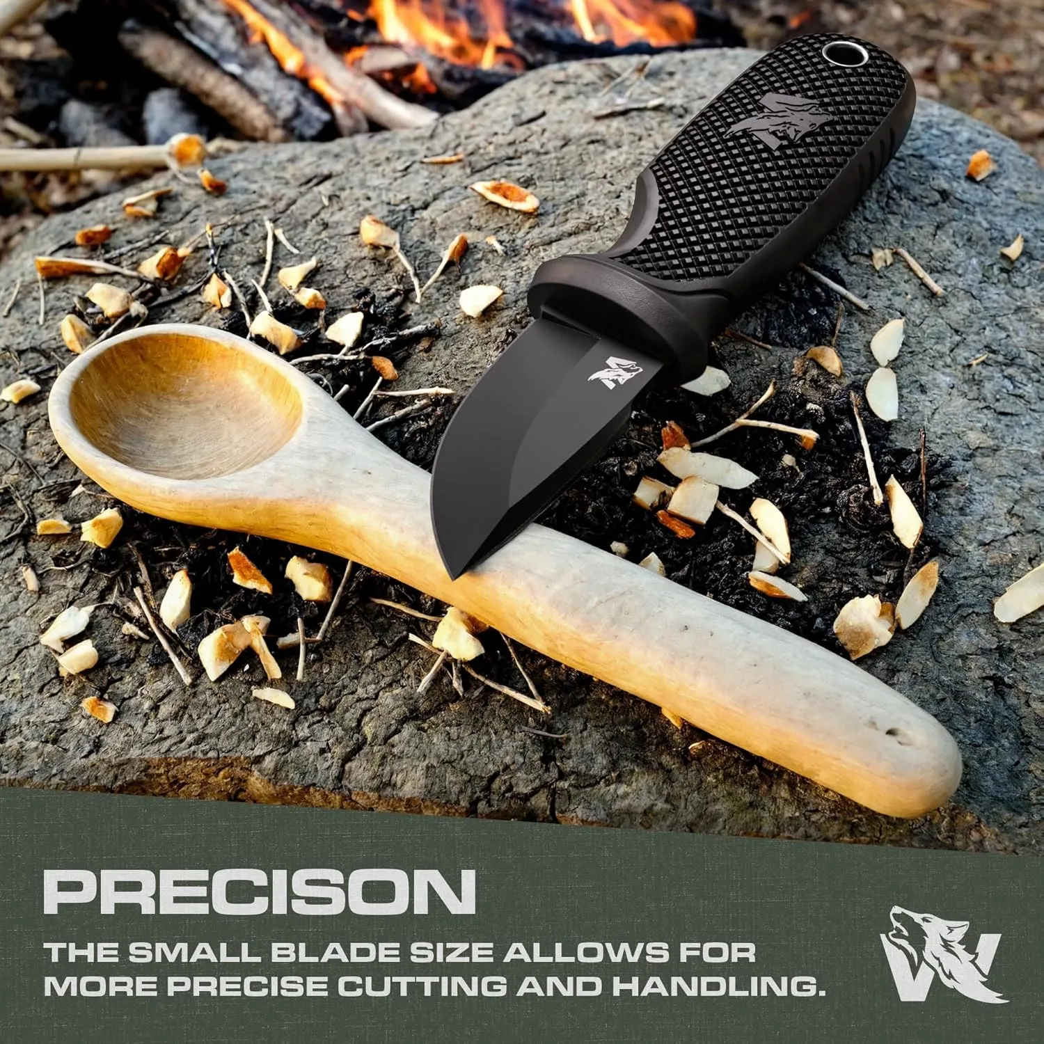 W-MINI - EDC Neck Knife with Sheath and Necklace - Small EDC Fixed Blade Knife Necklace and Belt Clip - Pocket Fixed Blade Knives - Full Tang Neck Knife with Sheath Tactical and Fire Starter