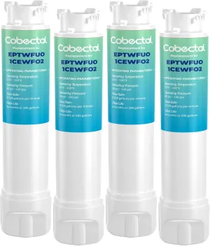 Water Filter Compatible with fri*gidaire water filter, Fit for EPTWFU01, EWF02, 012505454226, 4562222,Pure Source Ultra II,4pack,by Cobectal