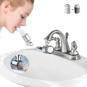 Water Filter for Bathroom Sink 1080 Rotating Swivel Faucet Extender Water Purifier for Sink Remove Chlorine, Taste,Odor More Than 99% Relieve Dry, Rough&Itchy Senstive Skin