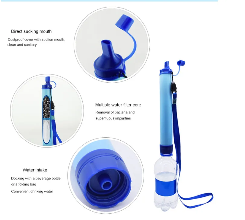 Water Filters Straw Hiking Camping Outdoor Travel