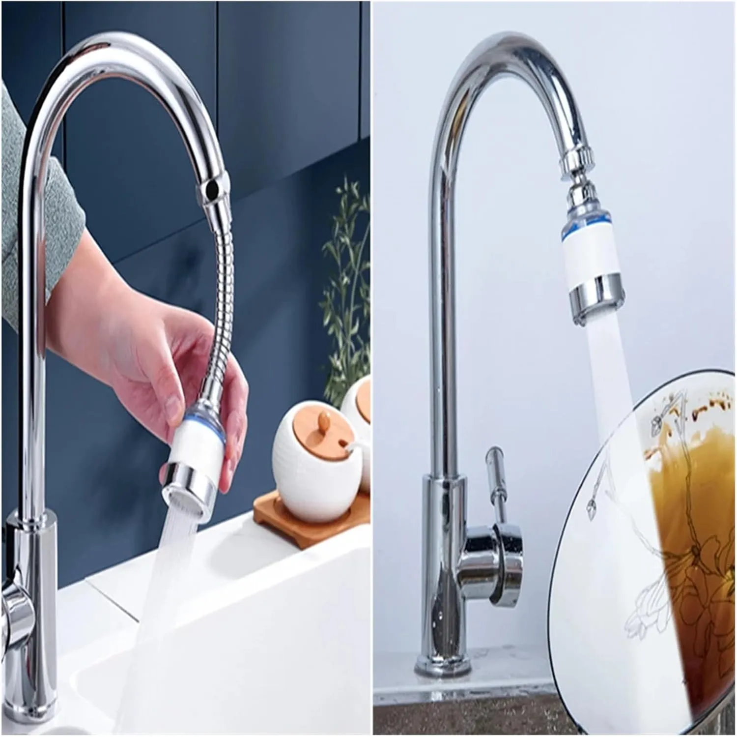 Water Purification Filter Swivel Faucet Water Filter Remove Chlorine Heavy Metals Filtered Showers Head Soften for Hard Water Bath Filtration Purifier(10pcs Filter)