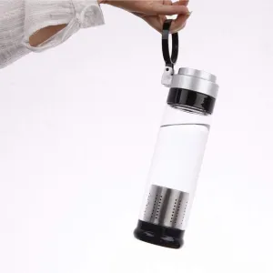 Water Purifiers, Hydrogen Water Bottle Filter Alkaline Sintered of Production Hydrogen Hydrogen Rich Water Portable Hydrogen Water Generator Glass Bottle No Electricity 420Ml
