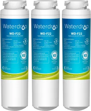 Waterdrop MSWF Refrigerator Water Filter, Replacement for GE® MSWF, 101820A, 101821B, RWF1500A, NSF 42&372 Certified, Pack of 3 (Package May Vary)