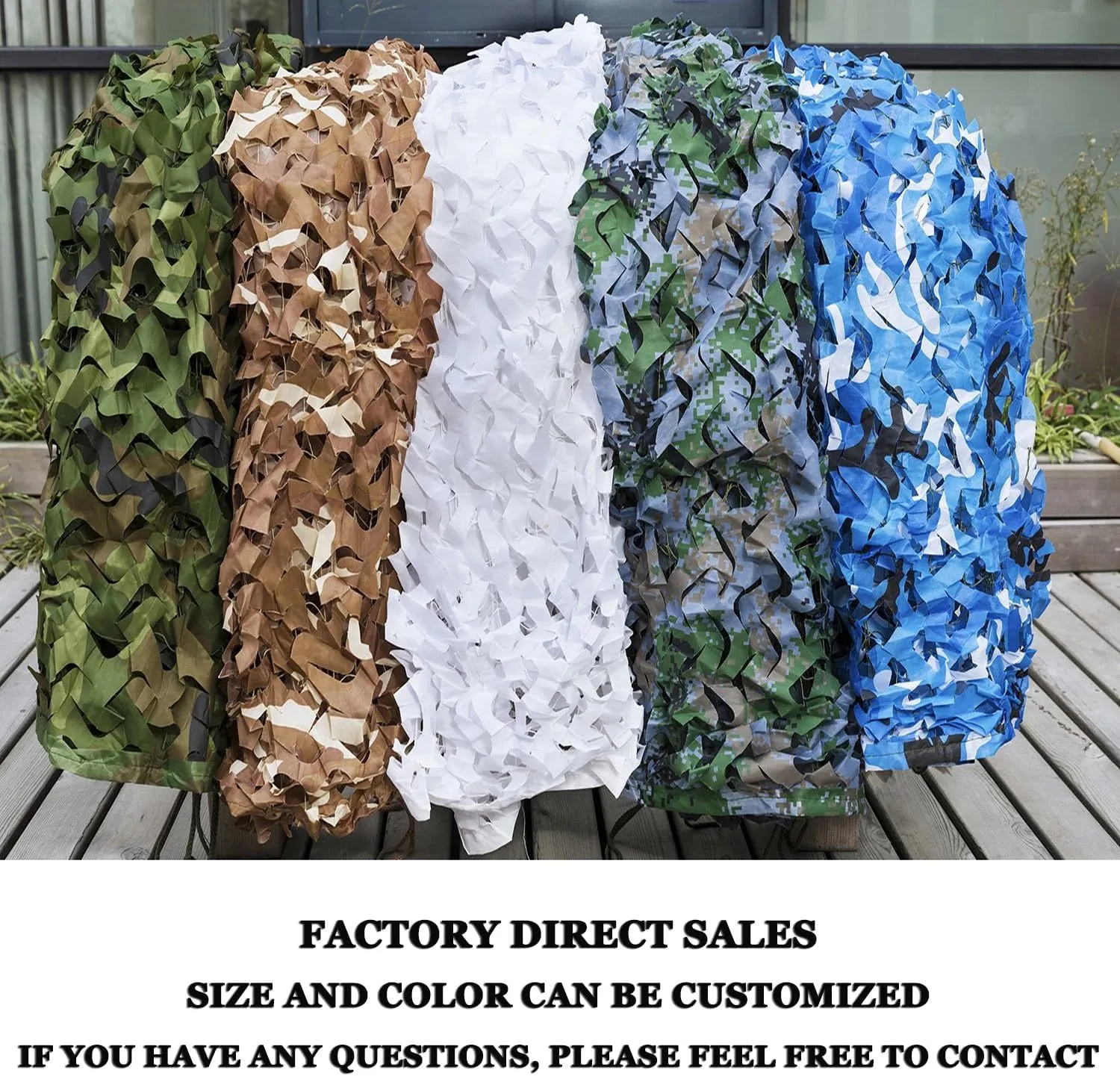 Waterproof Camouflage Net Camo Net Blinds Pergola Tarp Sun Shade Sail 3.2'x3.2',4.9×3.3',4.9×6.6',4.9×8.2',4.9×9.8',4.9×16.4',4.9×65.6',6.6×9.8',6.6×16.4',9.8×9.8',9.8×16.4',20×19.7',39.3'x65.6'