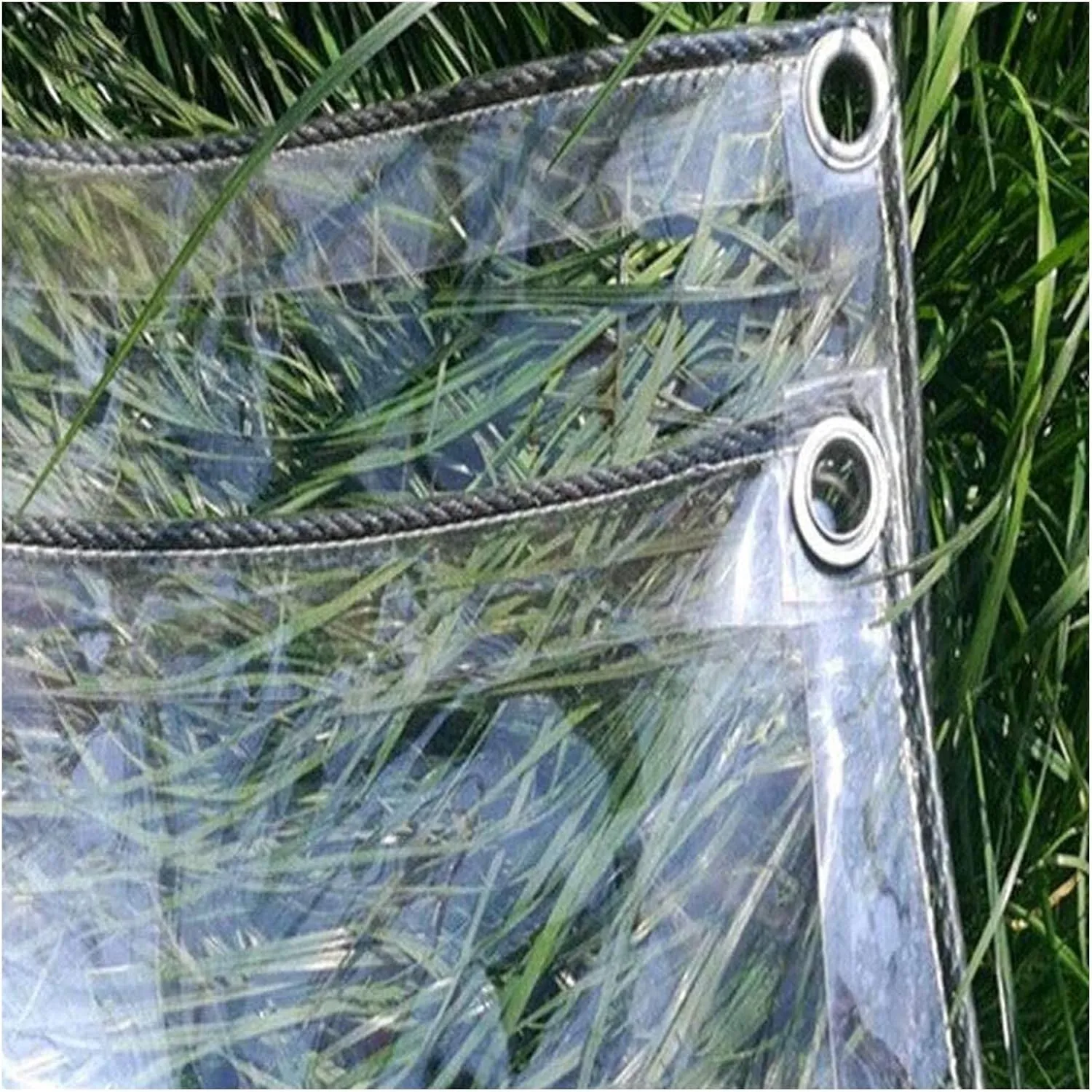 Waterproof Clear Tarps for Plants Greenhouse, Pet Hutch Roof, Tarpaulin Transparent Perfect for Curtains, 100% UV & Weather Resistant Vinyl Coated PVC Tarps (1.2x3m/3.94x9.84ft)