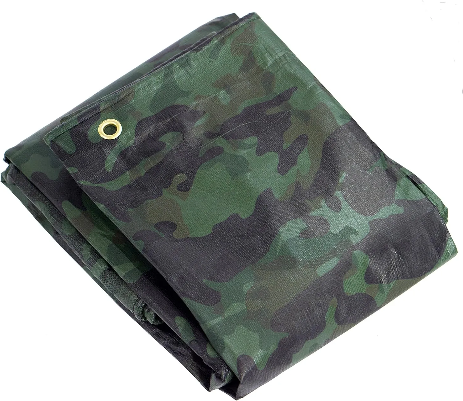 Watershed Innovations Heavy Duty Waterproof Camo Tarp - Reversible Camouflage/Green Tarp - 8x10 with UV Protection for Outdoor Camping RV Truck and Trailers