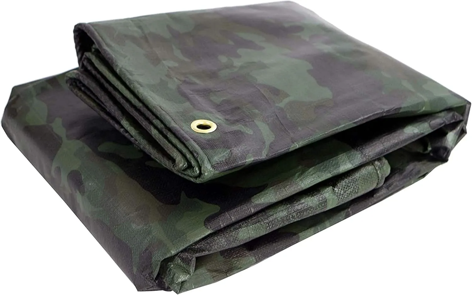 Watershed Innovations Heavy Duty Waterproof Camo Tarp - Reversible Camouflage/Green Tarp - 8x10 with UV Protection for Outdoor Camping RV Truck and Trailers