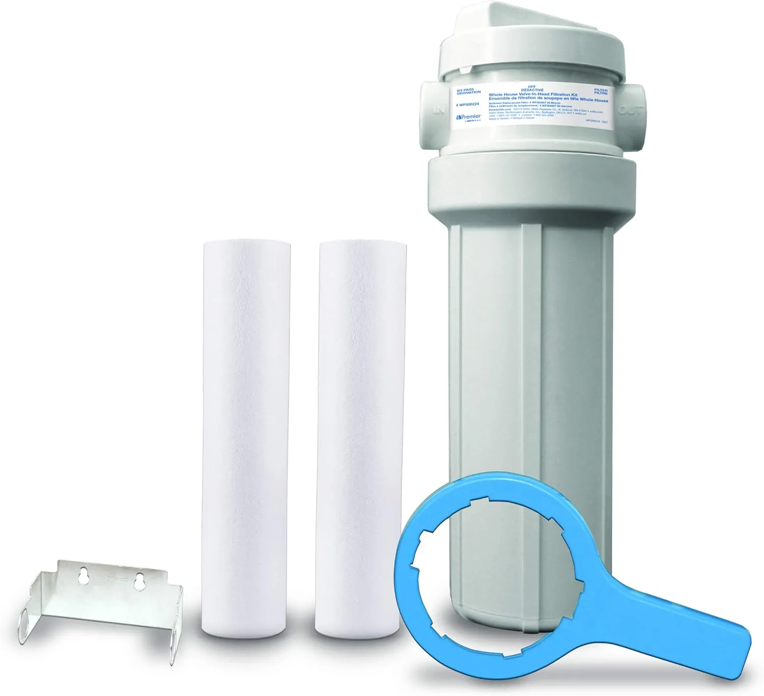 Watts OFPSYS OneFlow Plus Whole House Water Filter System & Water Softener   Watts Premier Whole House 50-Micron Sediment Water Filtration Kit