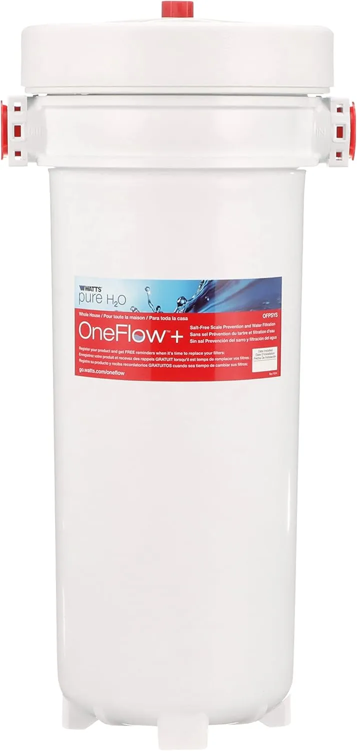 Watts OFPSYS OneFlow Plus Whole House Water Filter System & Water Softener   Watts Premier Whole House 50-Micron Sediment Water Filtration Kit