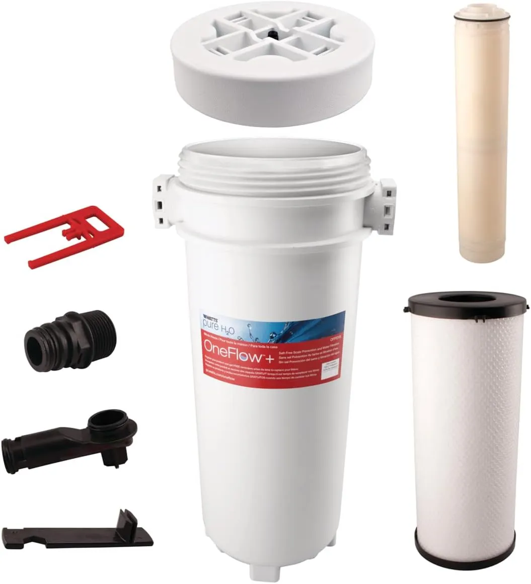 Watts OFPSYS OneFlow Plus Whole House Water Filter System & Water Softener   Watts Premier Whole House 50-Micron Sediment Water Filtration Kit