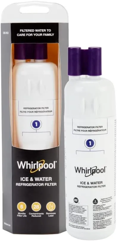 Whirlpool Refrigerator Ice and Water Filter 1 - WHR1RXD1, Single-Pack, Purple
