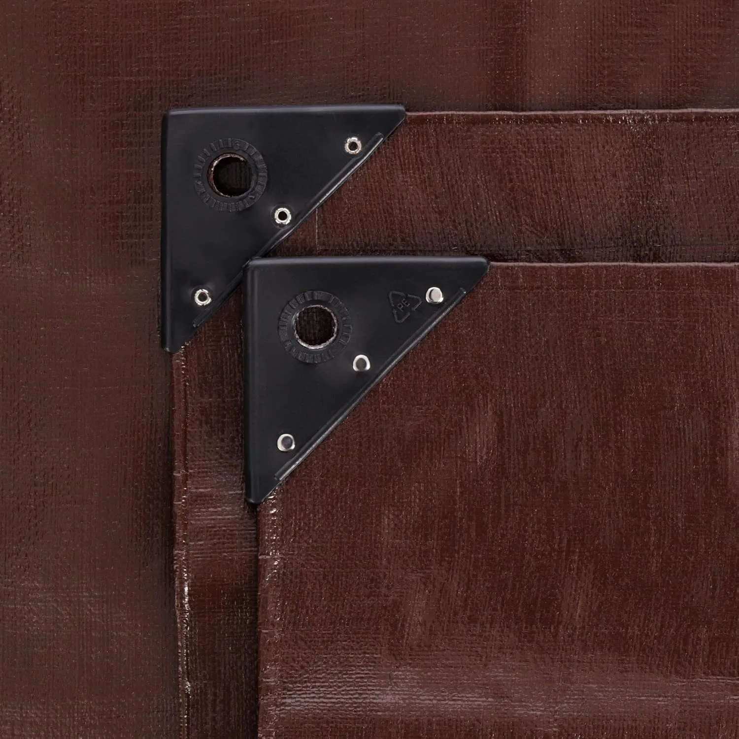 WHITEDUCK Super Heavy Duty Poly Tarp Cover 16 Mil & 10 Mil with Grommets and Reinforced Edges (Brown, White & Silver Black) (Brown- 16 Mil, 10' x 10')