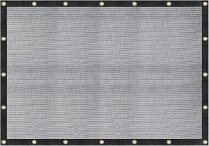 [WindscreenSupplyCo] 60-70% 8 FT X 10 FT Mesh Tarp/Shade Cloth 9-Needle Knitted Heavy Duty Black with Grommets for Green House, Garden, pergola, Pools, Dump Truck - MT0810BLKX1