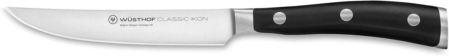 Wüsthof Classic IKON 4.5" Steak Knife,Black