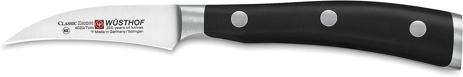 Wusthof Classic Ikon 2-3/4-Inch Bird's Beak Peeling Knife, Black