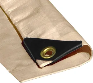 x 7 Beige/Desert/Tan Color 12 Mil Heavy Duty Tarp w/ UV Protection by X1 Tarps