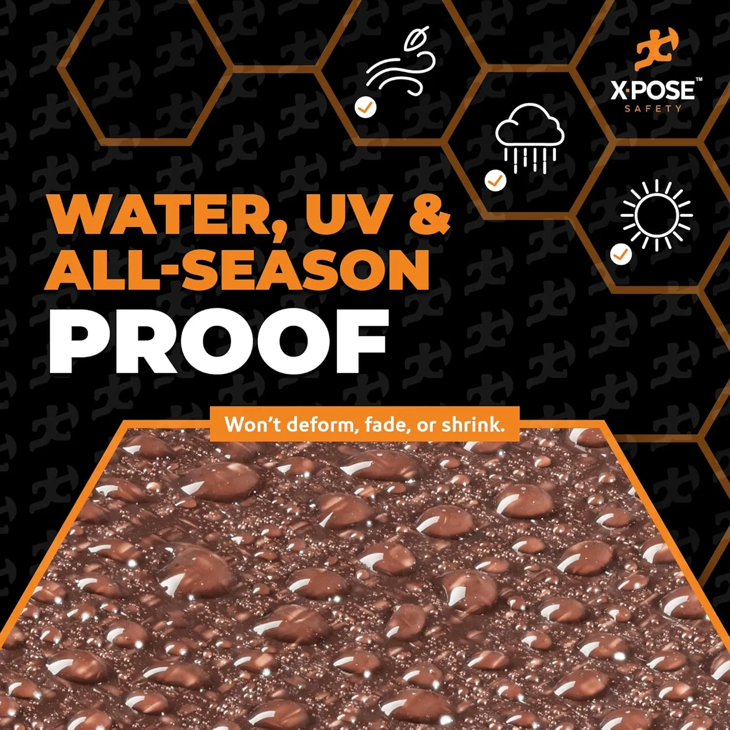 xpose safety 6' x 20' Brown/White Ultra Heavy Duty Tarp - 20 Mil Tarps Heavy Duty Waterproof - Large Outdoor Tarp,Waterproof Tarp Cover for Rain Camping,Tent Tarp,UV Protection,Reinforced Corners