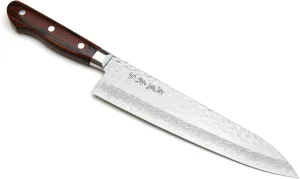 Yoshihiro VG10 16 Layer Hammered Damascus Gyuto Japanese Chefs Knife (8.25'' (210mm))