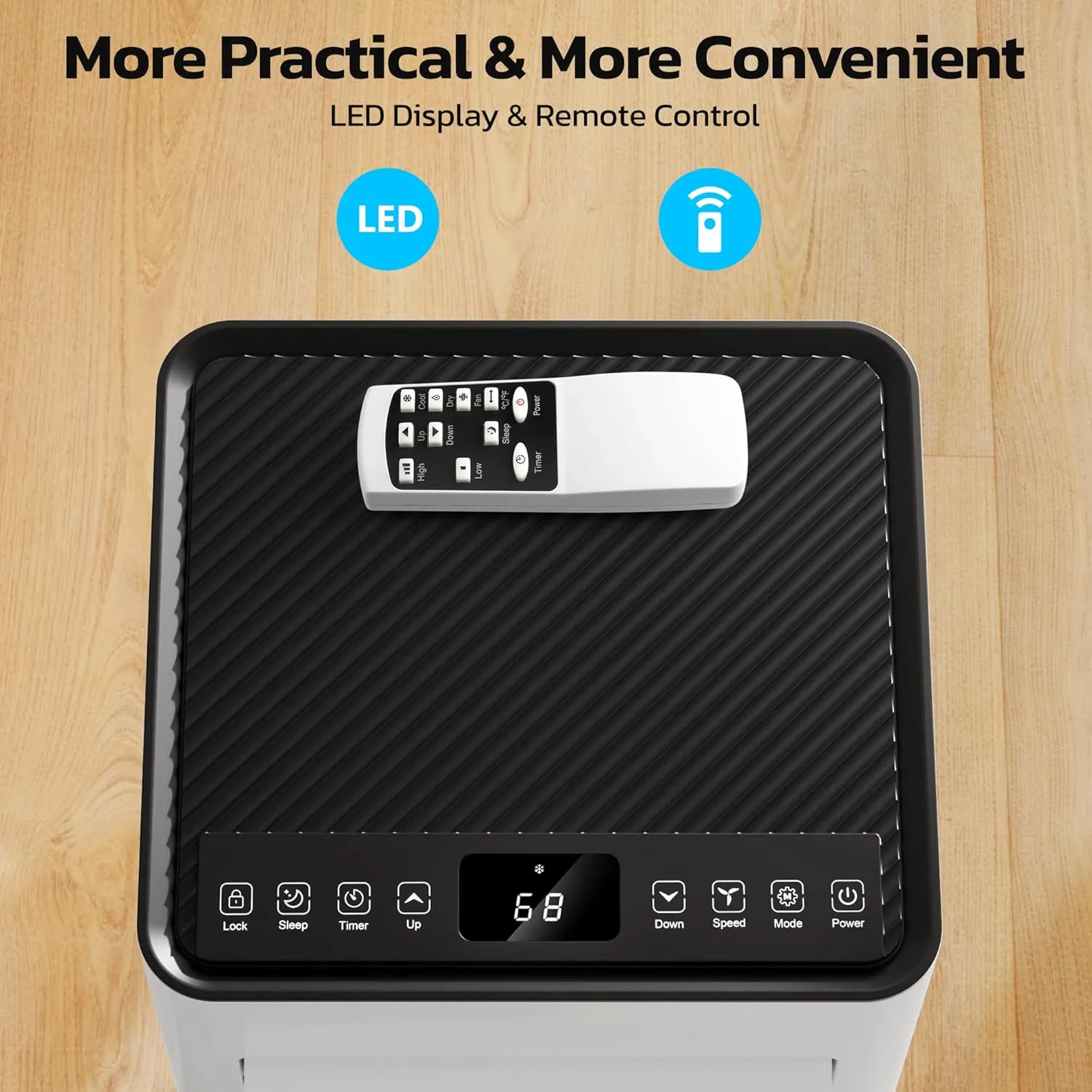 ZAFRO 10,000 BTU Portable Air Conditioners, 4 Modes Portable AC Unit with Fast Cooling/Self-Evaporation System/Remote/24Hrs Timer for Bedroom/Dorms/Indoor Rooms, White