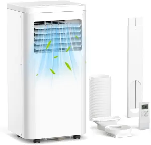 ZAFRO 8000 BTU Portable Air Conditioners for Room up 350 Sq. Ft Portable Ac Quiet Unit with Cooling, Dehumidifier, Fan, Sleep Mode,Remote Control