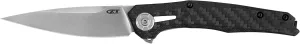 Zero Tolerance 0707 Folding Knife, CPM 20CV Blade Steel, Tuned Detent System for Smooth Opening, 3.5 Inch Drop Point Blade, Made in the USA, Carbon Fiber