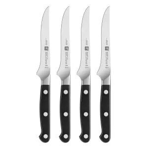 Zwilling J.A. Henckels Pro 4-pc Steak Knife Set, Black/Stainless Steel, 4.5" (38430-002)